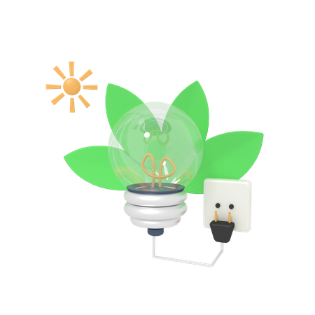 Energía verde  3D Icon