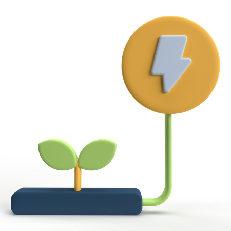 Energía verde  3D Icon