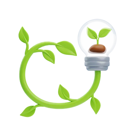 Energía verde  3D Icon