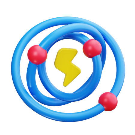 Atomique,énergie,puissance,technologie,symbole,molécule,électricité  3D Icon