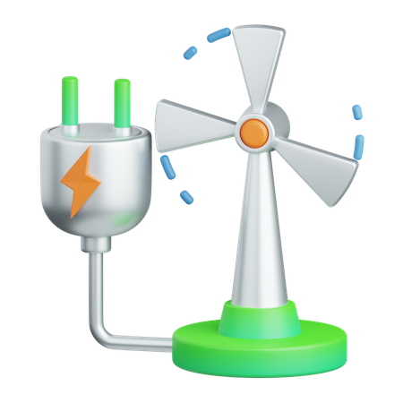 L'énergie éolienne  3D Icon