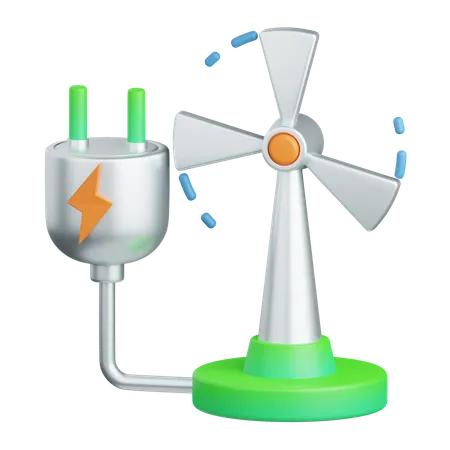 L'énergie éolienne  3D Icon