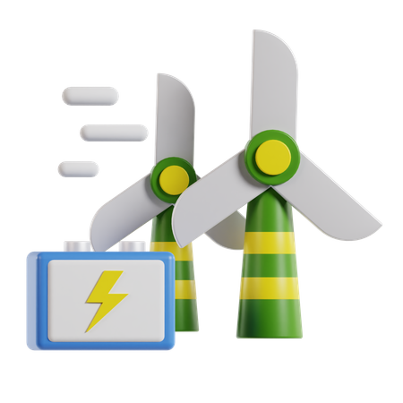 L'énergie éolienne  3D Icon