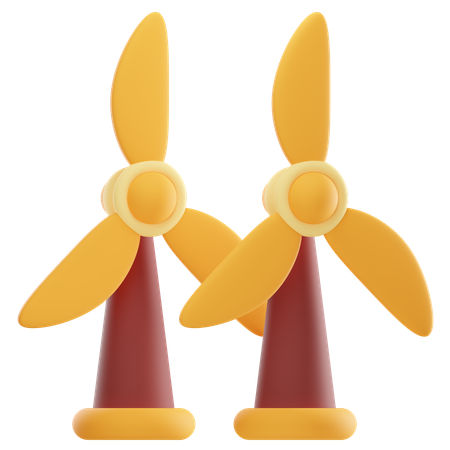 Énergie éolienne  3D Icon