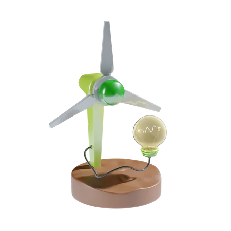 L'énergie éolienne  3D Icon