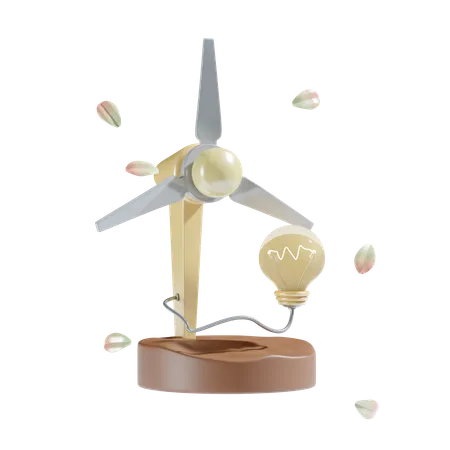 L'énergie éolienne  3D Icon