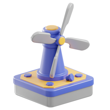 Énergie éolienne  3D Icon