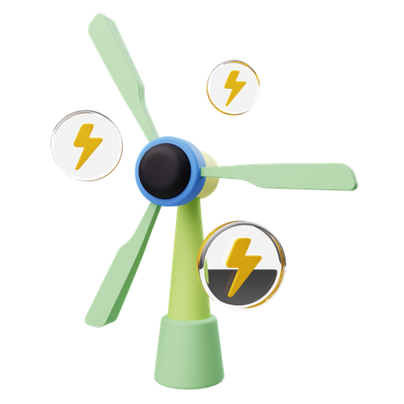 L'énergie éolienne  3D Icon