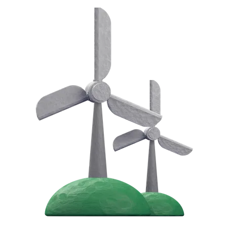 L'énergie éolienne  3D Illustration