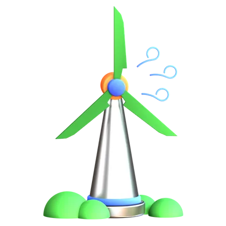 L'énergie éolienne  3D Icon