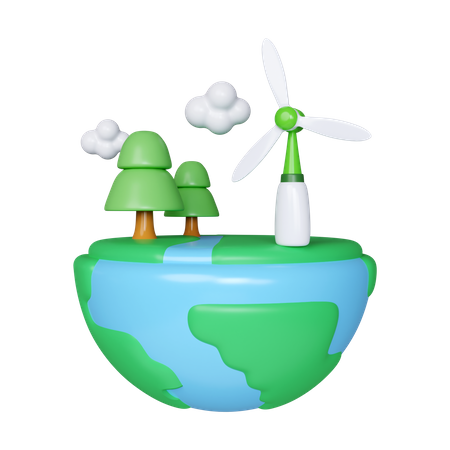 L'énergie éolienne  3D Icon