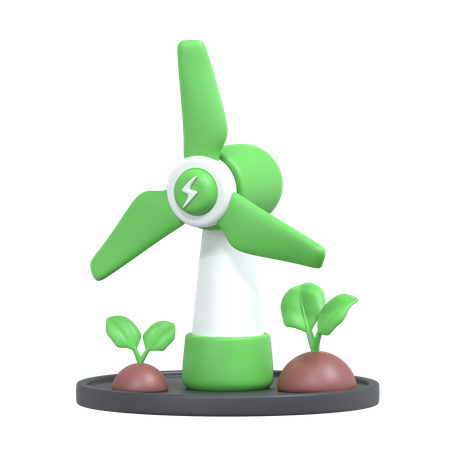 L'énergie éolienne  3D Icon