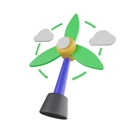 Énergie éolienne  3D Icon