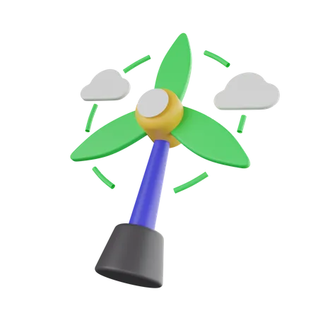 Énergie éolienne  3D Icon