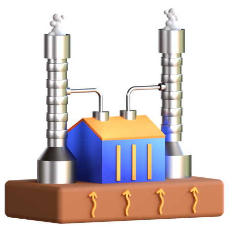L'énergie géothermique  3D Icon