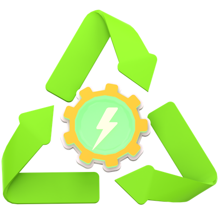 Energie recyceln  3D Icon