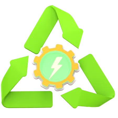 Energie recyceln  3D Icon