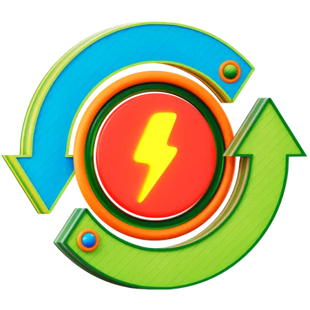 Energie recyceln  3D Icon