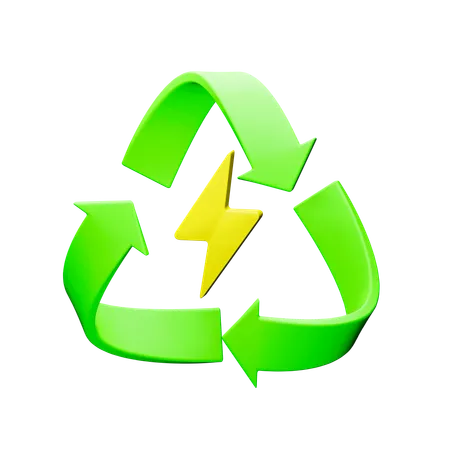 Recyclage de l'énergie  3D Icon