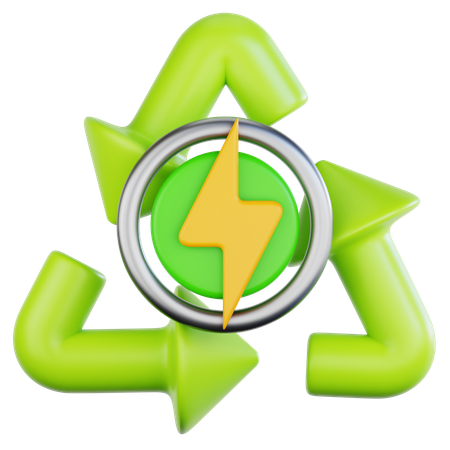 Energie recyceln  3D Icon