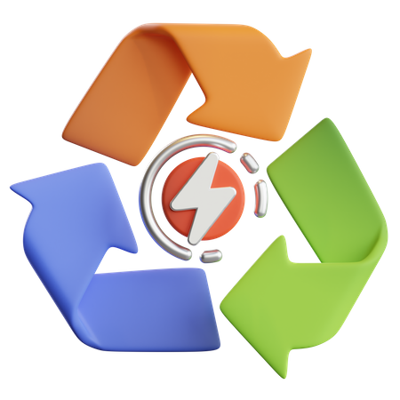 Energie recyceln  3D Icon