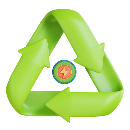 Energie recyceln  3D Icon