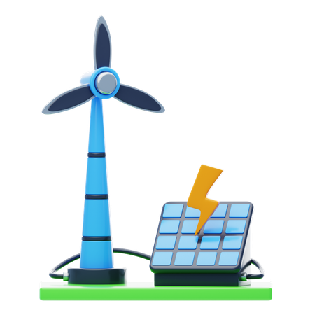 Énergie renouvelable  3D Icon