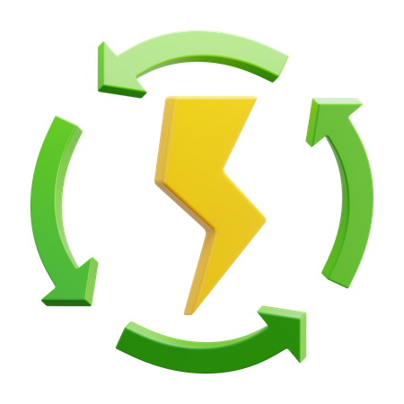 Énergie renouvelable  3D Icon