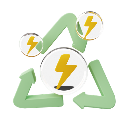 Énergie renouvelable  3D Icon