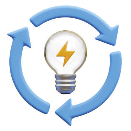 Énergie renouvelable  3D Icon