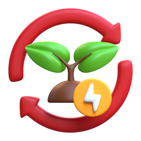 Énergie renouvelable  3D Icon