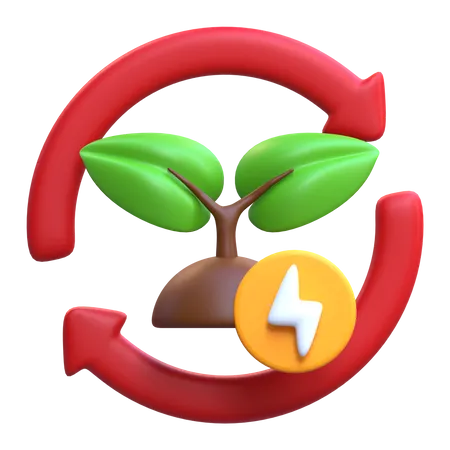 Énergie renouvelable  3D Icon