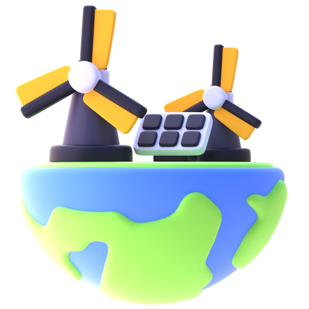 Énergie renouvelable  3D Icon