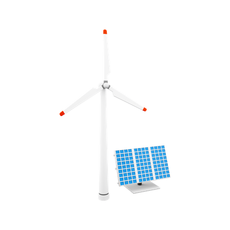 Énergie renouvelable  3D Icon