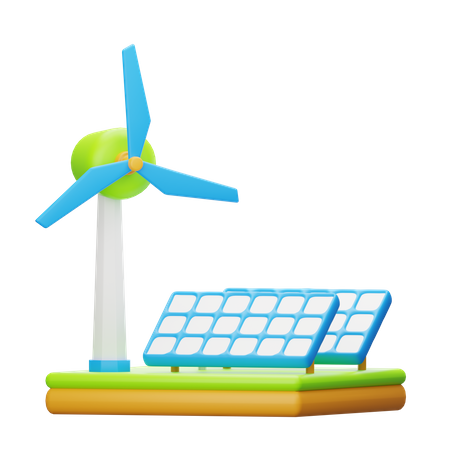 Énergie renouvelable  3D Icon