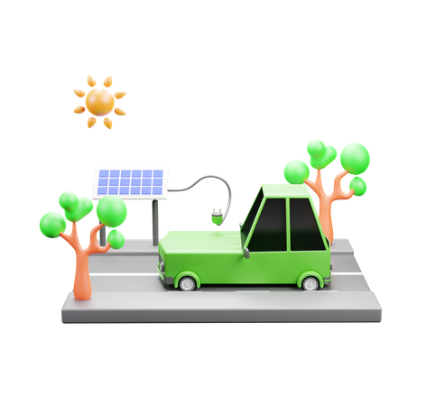 Énergie solaire  3D Icon