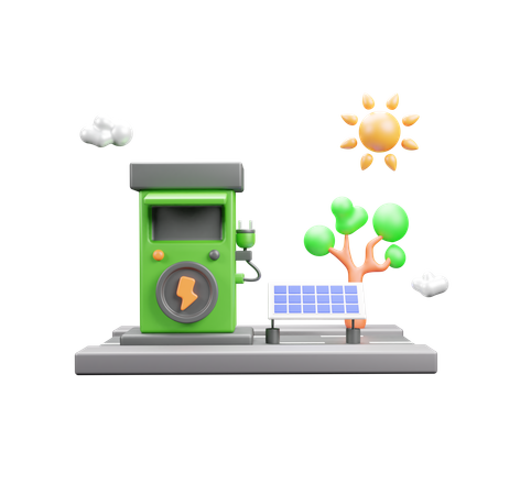 Énergie solaire  3D Icon