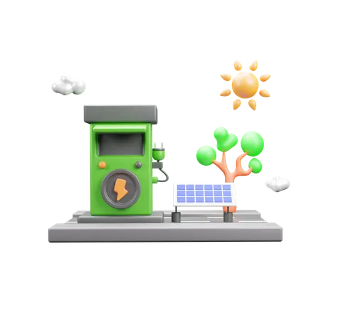 Énergie solaire  3D Icon