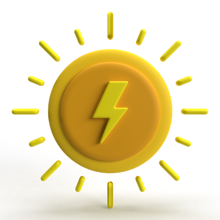 Énergie solaire  3D Icon