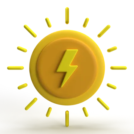 Énergie solaire  3D Icon