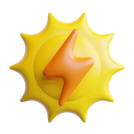 Énergie solaire  3D Icon