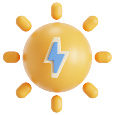 Énergie solaire  3D Icon