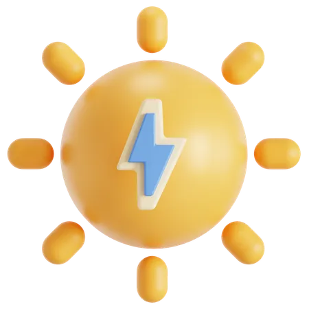 Énergie solaire  3D Icon