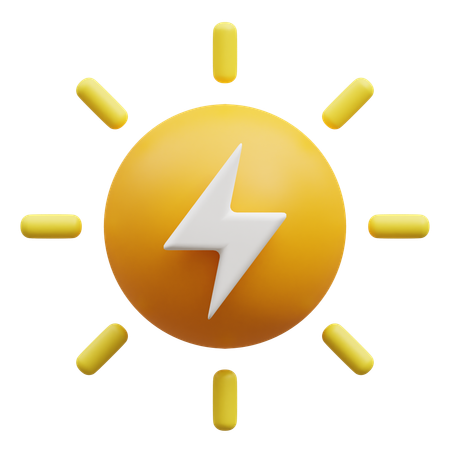 Énergie solaire  3D Icon