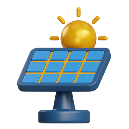 Énergie solaire  3D Icon