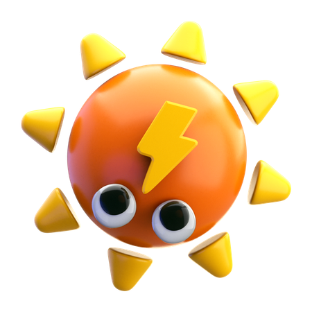 Énergie solaire  3D Icon