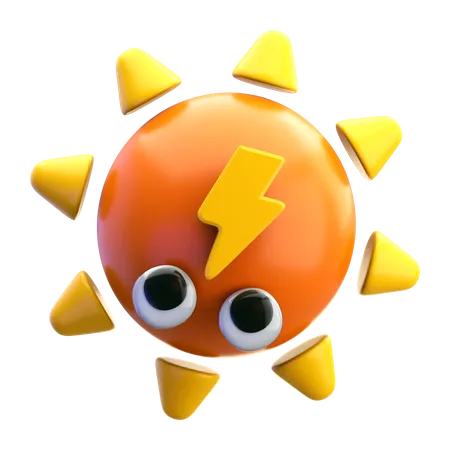 Énergie solaire  3D Icon