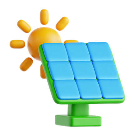 Énergie solaire  3D Icon