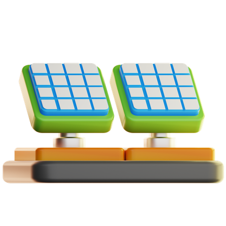 Énergie solaire  3D Icon