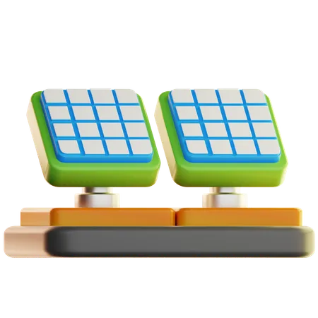 Énergie solaire  3D Icon